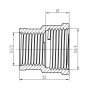 Муфта редукційна SD Forte 1/2&quot;х3/4&quot; ВВ SF3572015 — Photo 3