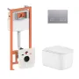 Готове рішення Qtap для ванної кімнати: підвісний унітаз Gemini Ultra Quiet 485×340×350 + комплект інсталяції Nest 4 в 1 (лінійна клавіша Satin) — Photo 7