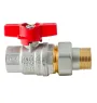 Кран з американкою Koer Extreme KE.227-20 - 3/4" ручка "метелик" червона (KR5766) — Photo 7
