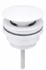 Донний клапан для раковини VBI WHITE click-clack універсальний — Photo 2