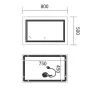Дзеркало Mixxus Premium QUADRO MR20-50x80-Reverse з Led Touch, Anti-fog, димером, регулятором яскравості (MP6620) — Photo 20