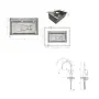 Lidz: мийка H7545 Brushed 3,0/1,0 мм + Змішувач Aria для кухні з гнучким виливом (k35) Grey — Photo 3