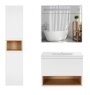 Комплект меблів для ванної Qtap Robin тумба з раковиною + дзеркальний шафа + пенал QT044RO42971 — Photo 2