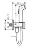 HANSGROHE Е гігієнічний душ, зі шлангом 1,25 м та тримачем, колір чорний матовий — Photo 3