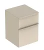 SMYLE SQUARE тумба 45*60*47см, з 2мя ящ., колір пісочно-сірий/фарбований високоглянцевий, пісочно-сірий/з матовим порошковим покриттям — Photo 2