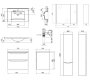 Комплект меблів для ванної Qtap Scorpio тумба з раковиною + дзеркальний шафа + пенал QT044SK42990 — Photo 3
