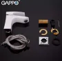 Змішувач для умивальника GAPPO G1007-7, білий/хром — Photo 5