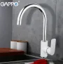 Змішувач для кухні GAPPO G4048 з висувним виливом, білий/хром — Photo 5