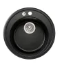 Набір: Кухонна мийка Lidz D510/200 BLM-14 (LIDZBLM14D510200) + Lidz Aria Змішувач для кухні 015F (k35) BLM — Photo 2