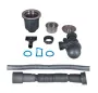 Кухонна мийка Lidz H4745B 3.0/0.8 мм Brush Black (LDH4745BPVD3008) — Photo 5