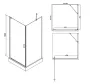 Профіль до душової кабіни QT AQUARIUS CRM1099SC6, квадратна, 90×90, скло 6 мм Clear, розпашні двері, без піддона — Photo 5
